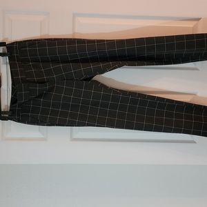Loft Black w/pink boxed striped pants